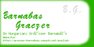 barnabas graczer business card